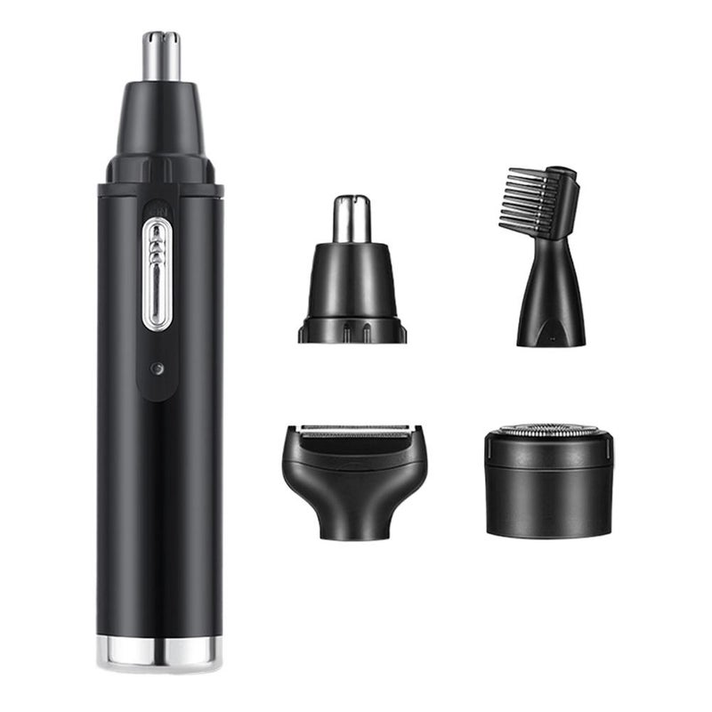 4-in-1 Electric Nose Hair Trimmer for Men, USB Rechargeable Mini Shaver for Trimming Sideburns and Nose Hair